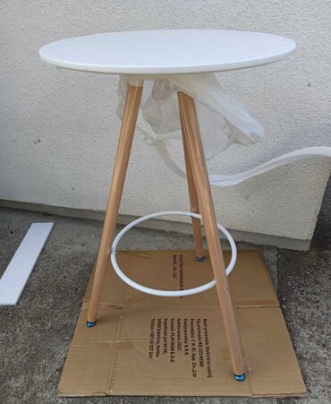 Stolovi: Potpuno novi barski stolovi Kvalitetna medijapan plocha, jaki drveni — 5