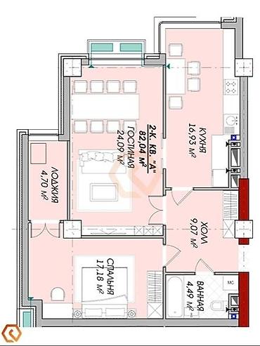 royal: 3 комнаты, 96 м², БГУ Элитка, 13 этаж, ПСО (под самоотделку) — 2