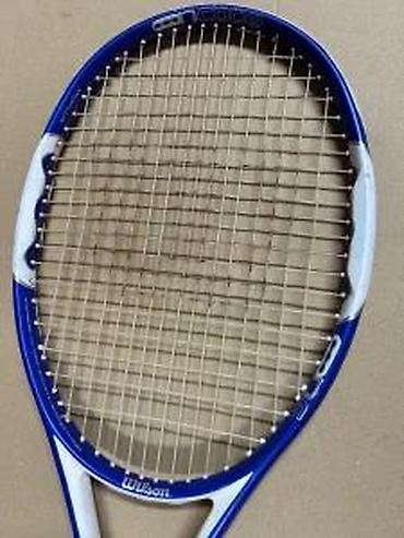 Ostali proizvodi za sport i razonodu: Wilson teniski reket - Model: Wilson (plavo-bela šema, “W” logo na — 11