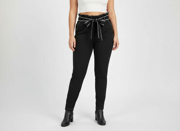 lateksowe leginsy: PrettyLittleThing, Spodnie materiałowe damskie, rozmiar XL