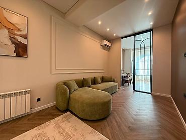 общега: 2 комнаты, 76 м², Асанбай мкр Элитка, 6 этаж, Дизайнерский ремонт — 3