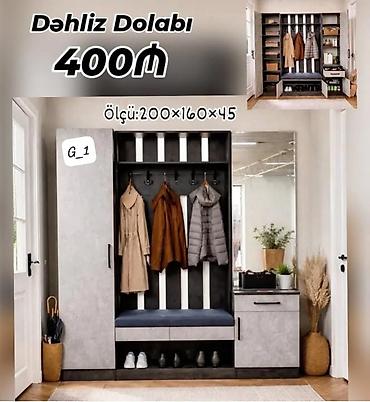 qapi kraskalari: Dəhliz dolabı – G_1 modeli Ölçü: 200 × 160 × 45 sm Qiymət: 400₼ — 1