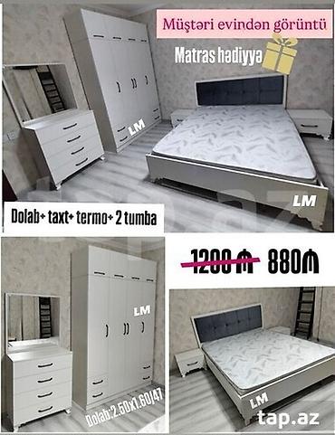 ucuz termo: İkinəfərlik çarpayı, Dolab, Yeni — 1
