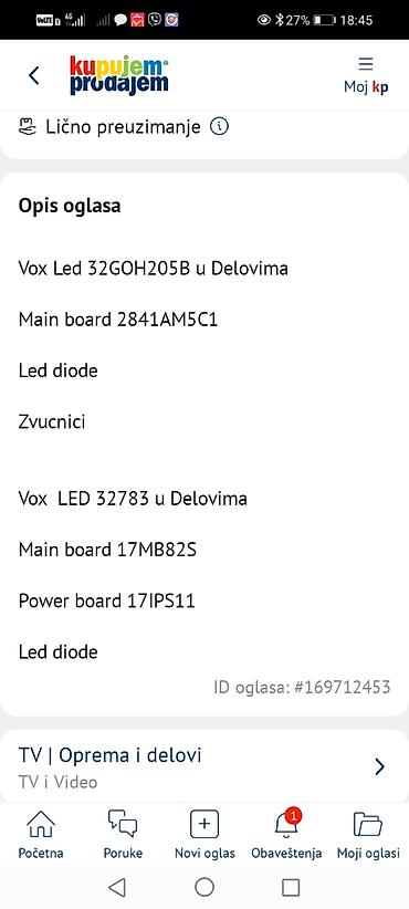 Aksesoari za TV i video: Vox LED televizori za delove – modeli LED 32GOH205B i LED 32783 — 16