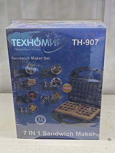 Сэндвич-мейкер ТЕХНОМИР TH-907, 7 в 1 Основные характеристики: - at lalafo.kg Сэндвич-мейкер ТЕХНОМИР TH-907, 7 в 1 Основные характеристики: -