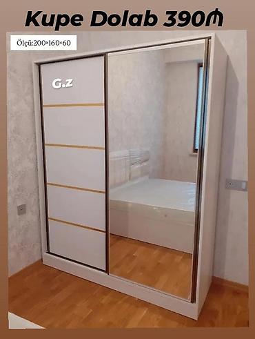 küpe dolab: Kupe dolab – 390₼ Ölçü: 200×160×60 - Sürgülü qapılar: biri tam — 1