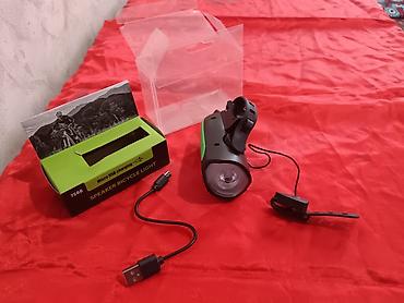 Велоаксессуары: Фонарик-спикер для велосипеда (модель 7588) Компактный передний свет — 1