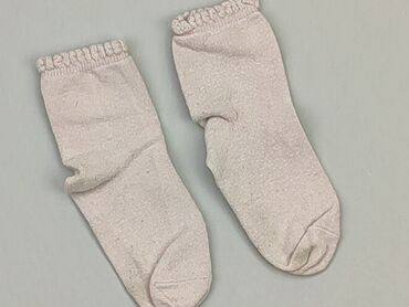 białe wełniane skarpety: Socks, 16–18, condition - Good
