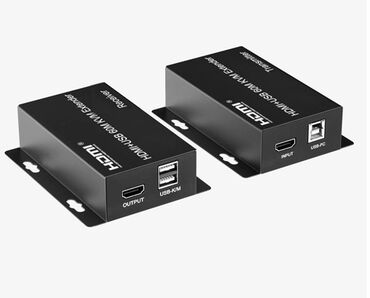 Модемы и сетевое оборудование: Экстендер HDMI+USB на 60 метров, активный. новый, #удленитель HDMI #