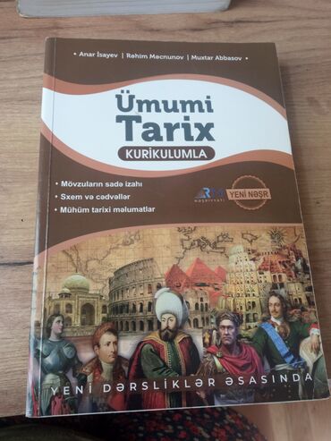 6 ci sinif umumi tarix kitabi: Anar isayevin ümumi tarix kitabi tezedi 2,3 ay işlədilib