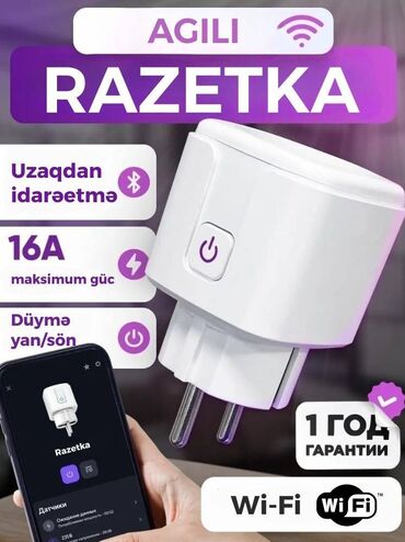 Rozetkalar və vkluçatellər: Ağılı razetka ! 🧠 + Telefonan idarə edilir,nə vaht istədiz özünüz