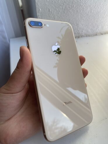 телефон дешёвый: IPhone 8 Plus, Б/у, 64 ГБ, Matte Gold, Зарядное устройство, Защитное стекло, Кабель, В рассрочку, 70 %