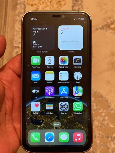 Apple iPhone: IPhone 11, 64 GB, Black Titanium, Simsiz şarj, Face ID