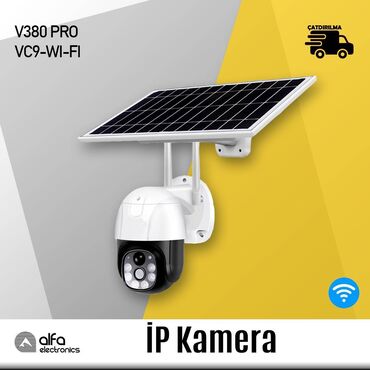 güneş paneli: Smart IP Kamera VC9-W Wifi PTZ Açıq avtomatik izləmə ptz kamera 1080P