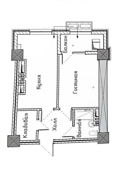 Продажа квартир: 1 комната, 43 м², Элитка, 16 этаж, ПСО (под самоотделку)