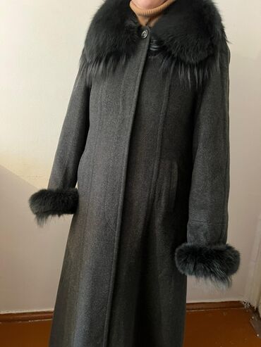 мужское зимнее пальто с меховым воротником: Пальто, Зима, Длинная модель, С поясом, 2XL (EU 44)
