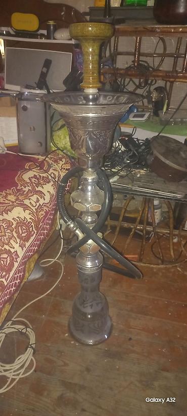 Klassik nərgilə dəsti - Material: metal gövdə, qalın şüşə kolba