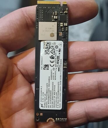 nvme ssd: Daxili SSD disk 512 GB, M.2, İşlənmiş