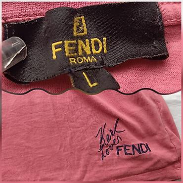 samsonite torbice na rame: Roze Fendi majica sa kratkim rukavima - Model: klasična majica sa — 4