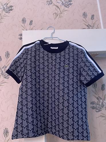 tech flecee: Футболка Lacoste с геометрическим узором - Цвет: темно-синий с — 1