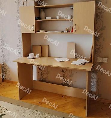 Ofis mebeli: 3 ədəd mebel birlikdə satılır. - Yazı/kompüter masası üstü dolablı — 1