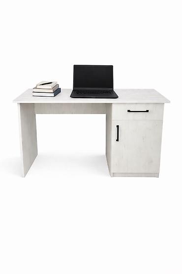 Офисные столы: Офисный стол, Новый, Нерегулируемый, цвет - Белый, ЛДСП, Самовывоз, Платная доставка — 2