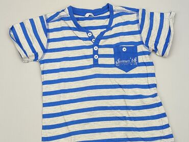 koszula w paski niebieska: Koszulka, 7 lat, 116-122 cm, stan - Dobry