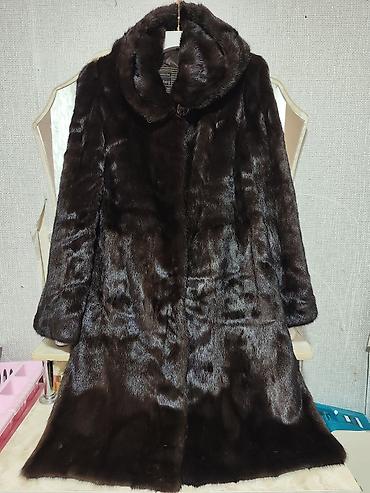 Шуба, Норка, Длинная модель, С капюшоном, M
