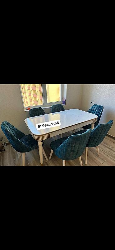 стол стул для зала: Qonaq otağı və yemək sahəsi üçün zərif masa-stul dəsti. Şəkillərdə — 6