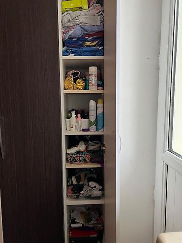 balkon şkaf: Dar və hündür modullu dolab – açıq rəfli bölmə - Tip: modullu şkafın — 2