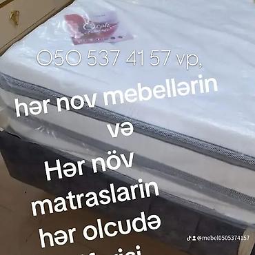 Yataq otağı dəstləri: Mebel dəsti – yataq otağı və dəhliz üçün - Yataq: Yumşaq kapitonajlı — 3