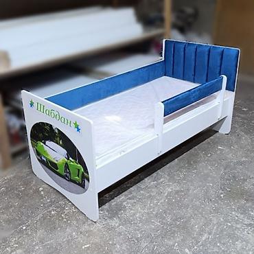Детские односпальные кровати: Детская односпальная кровать, Новый, Для мальчика, Для девочки, С матрасом, Бесплатная доставка — 3