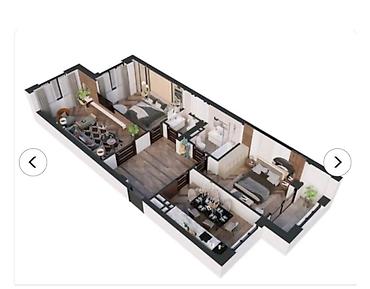 delmar: 3 комнаты, 84 м², АЮ Гранд 12 этаж — 10