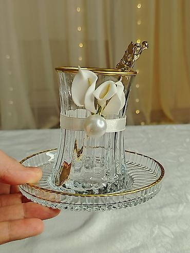 termos çaydan: Çay dəsti, rəng - Çəhrayı, Şüşə, 1 nəfərlik — 5