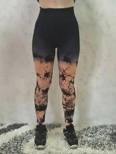 Helanke, biciklistički šortsevi: Ženske sportske helanke sa visokim strukom - Kroj: visok, širok pojas — 11