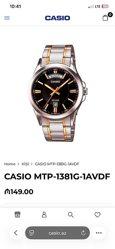 casio saatlari: Yeni, Qol saatı, Casio, rəng - Boz — 4