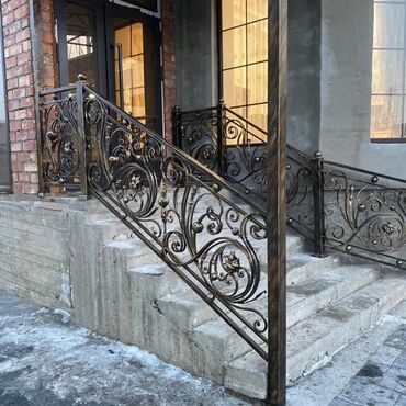 Изготовление перил: Изготовление перил Материал: Кованное железо, Наружные, Бесплатная доставка — 8