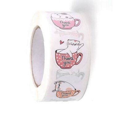 Канцтовары: Наклейки на рулоне — 500 шт Самоклеящиеся декоративные наклейки в at lalafo.kg — 5 Канцтовары: Наклейки на рулоне — 500 шт Самоклеящиеся декоративные наклейки в — 5