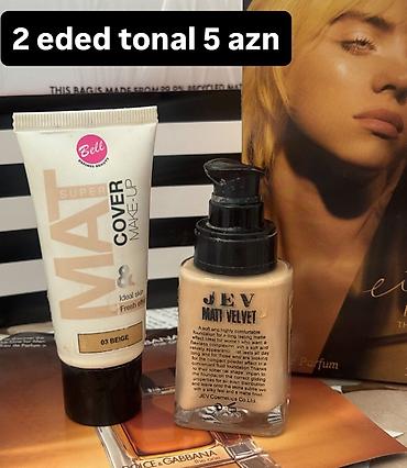 jev cosmetics: Məhsul: Mat effektli tonal krem dəsti Tərkib: - Bell Super Mat Cover — 1