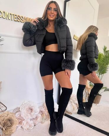 Zimske jakne: M, Jednobojni, Sa postavom, Krzno — 2