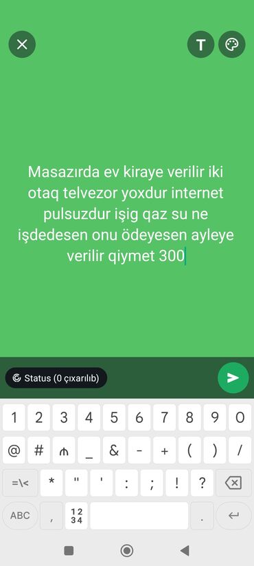 baki kiraye evler 2020: 200 kv. m, 2 otaqlı, Kombi, Qaz, İşıq
