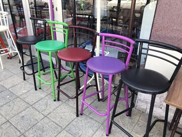 Restoran mebeli: Bar oturacaqlari zavod istehsalidir qalin demirlidir oturacaq hisse — 3