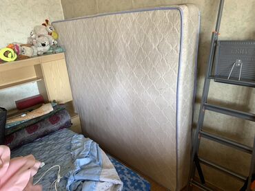 Спальные матрасы: Спальный матрас, Б/у, Двухстворчатая, Кыргызстан, Пружинный, Другой бренд, Матрасы средней жесткости, Самовывоз, Платная доставка