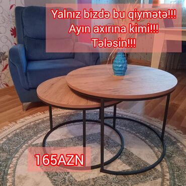 tap az stol stul ikinci el: Jurnal masası, Yeni, Yumru masa, Azərbaycan