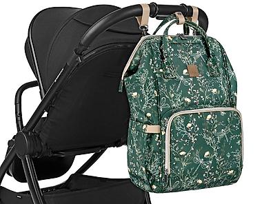 gucci sorc: KikkaBoo Torba za mame Siena Lux Secret Garden – Deep Green (šifra — 10