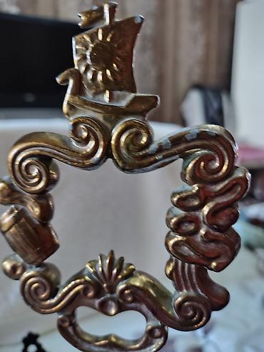 samdanlar ve saat: Antik tərzli metal şamdan/çay stəkanı altlığı üçün stend - Material — 3
