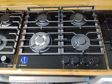 jedani cook: Газовая варочная панель Hansa на 4 конфорки. Поверхность выполнена из — 1