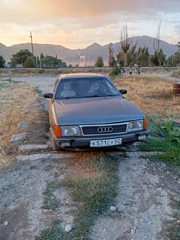 скот обмен на авто: Автомобиль Audi 100, седан, серого цвета. Модель C3, выпущенная в