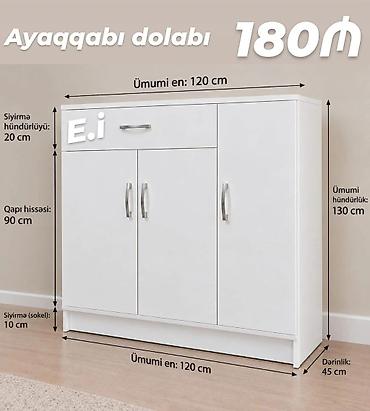 Ayaqqabı dolabı – 180₼ Ölçülər: - Ümumi en: 120 sm - Ümumi hündürlük lalafo.az -da Ayaqqabı dolabı – 180₼ Ölçülər: - Ümumi en: 120 sm - Ümumi hündürlük