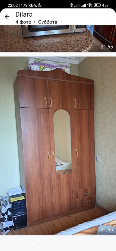 evimiz mebel: Шифоньер, Б/у, 2 двери, Прямой шкаф, Азербайджан
